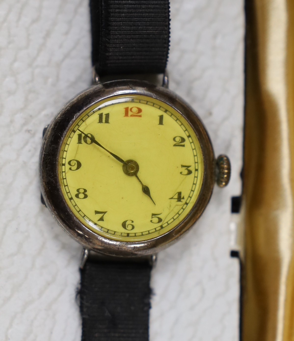 Three assorted wrist watches, including yellow metal and steel cased.